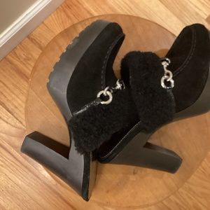 Coach Suede Platform Clog